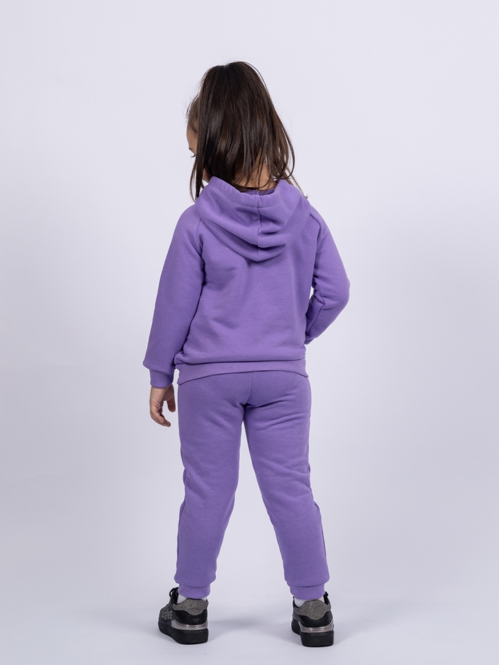 311-Л. Свитшот с капюшоном + Штаны, хлопок 65%, 35% ПЭ, 3-х нитка ( без начеса) лиловый 80,86,92